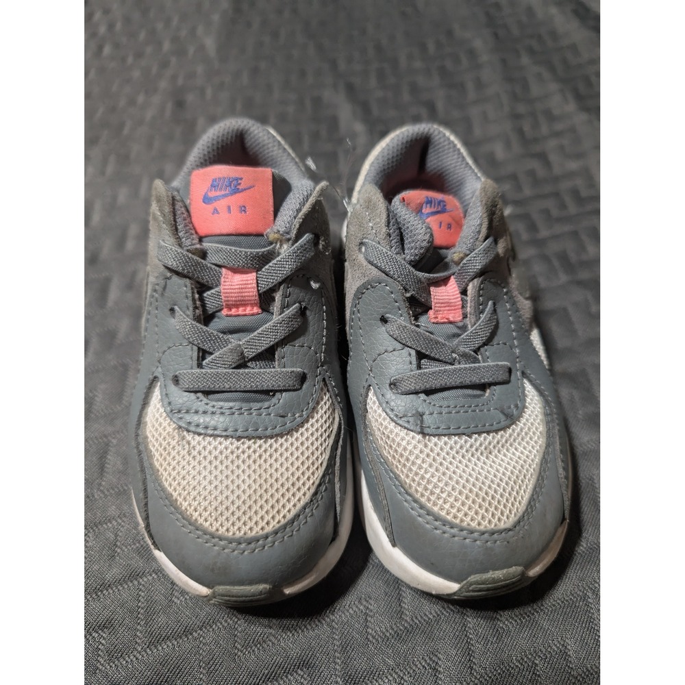 Nike Air Max 90 Toddler Sneakers Gray Pink Casual Athletic Shoes SZ‎ 7